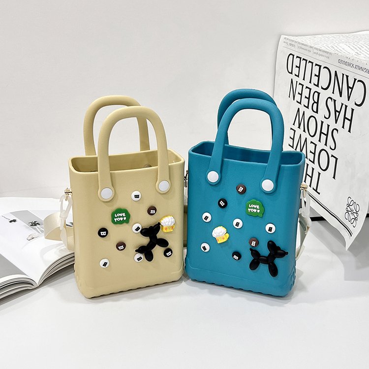 Cross-border new DIY cartoon versatile accessories bag beach bag new fashion niche one-shoulder cross-body hand-carrying bag