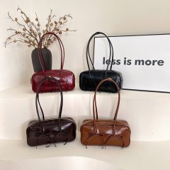 Urban simple texture underarm bag for women 2024 new fashion commuter bag solid color design single shoulder underarm bag trendy