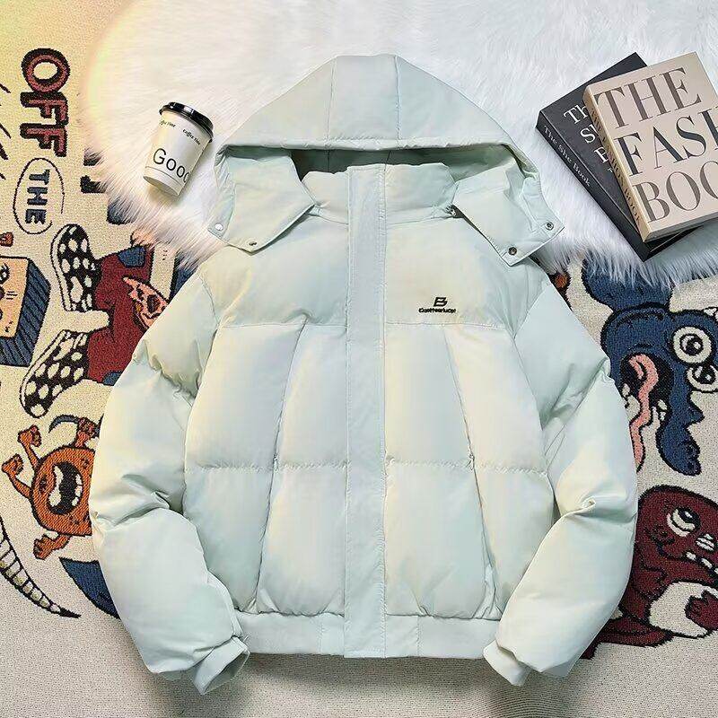 American style removable hooded cotton coat for boys winter outdoor loose warm thickened cotton coat winter coat for couples