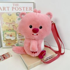 Cute little beaver loopy backpack new style Ruby doll plush toy backpack doll gift