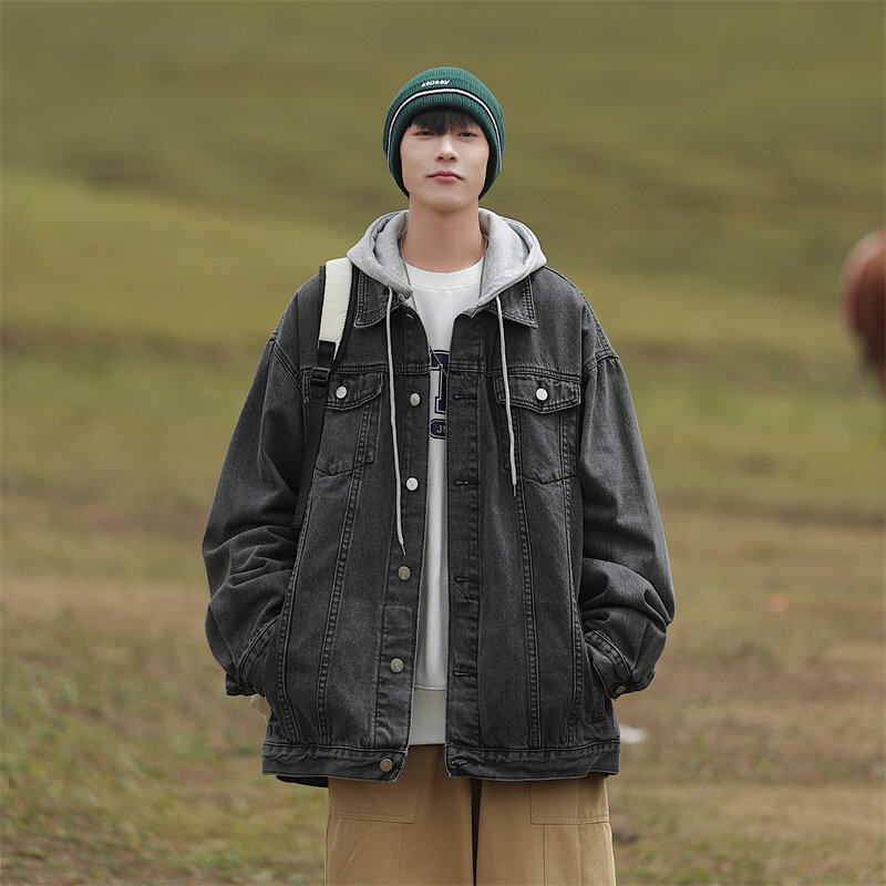 Denim jacket men's new autumn all-match casual handsome top loose work jacket