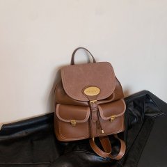 Large-capacity bag new fashion backpack women's portable bucket bag casual versatile texture outing backpack