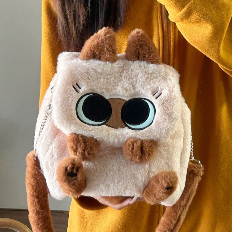 Cute Adzuki Cat Plush Backpack 2024 New Large Capacity Versatile Student Backpack Commuting Cartoon Crossbody Bag