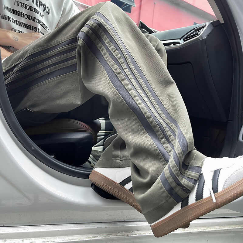 Three-stripe casual pants for men, Korean style trendy, handsome and versatile summer new ins trousers