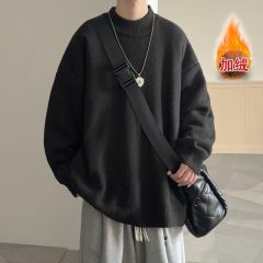 Autumn and winter men's sweater loose pullover half turtleneck anti-pilling thickened live broadcast quality sweater