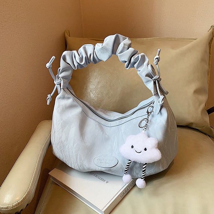 Casual super popular niche pleated bag for women 2024 new fashion versatile crossbody bag high-end single shoulder armpit bag