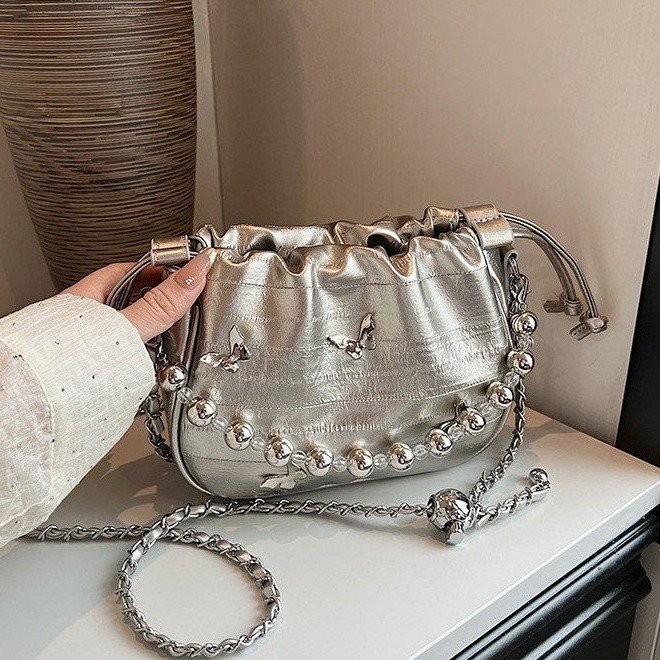 Thirteen lines of small group design niche silver bag new fashion versatile summer chain shoulder crossbody bag