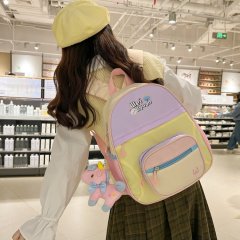 Cute children's schoolbags, kindergarten girls' travel backpacks, lightweight travel contrasting color elementary school students' backpacks