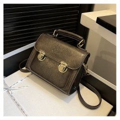 Korean fashion handbag winter new women's bag retro Maillard shoulder bag college style crossbody bag trendy