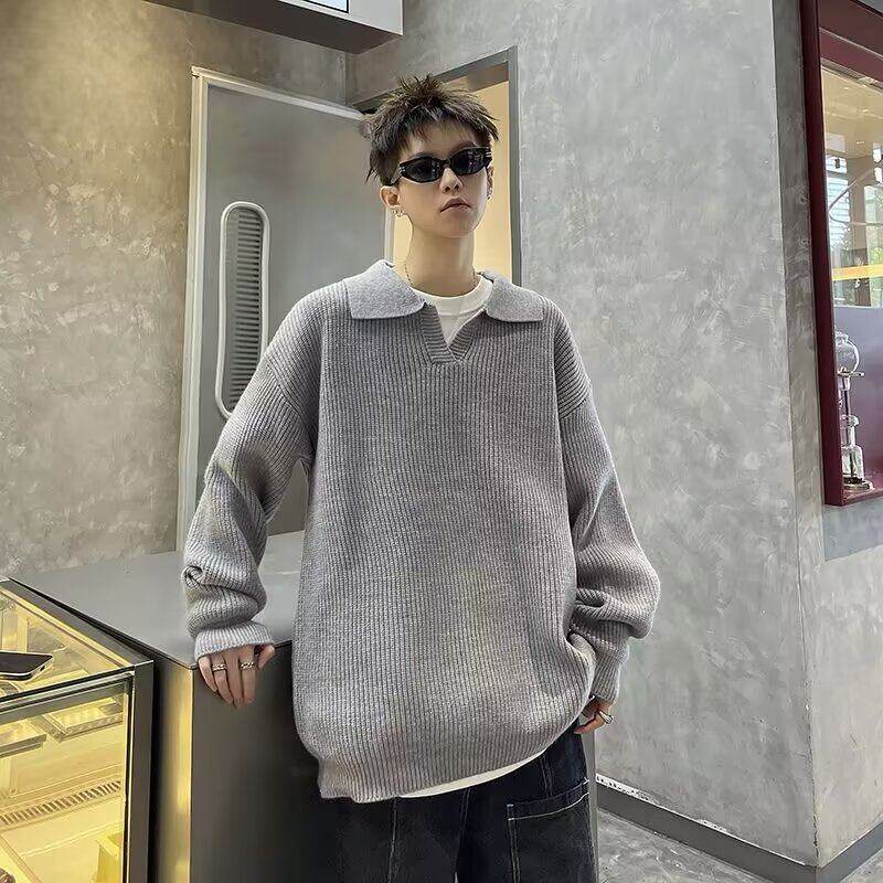 Knitted sweaters for men Korean style trendy high street handsome versatile warm winter ins sweaters