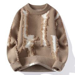 Simple Korean style autumn and winter new fashion tassel design casual sweater men's long-sleeved sweater