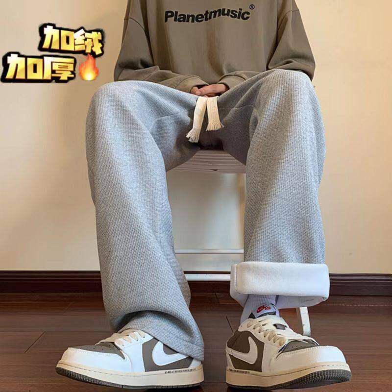 Winter velvet thickened pants, versatile trendy sports pants, casual pants and sweatpants