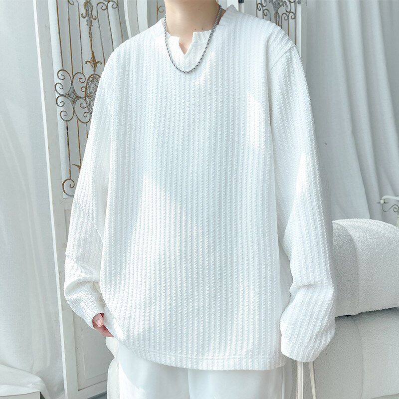 New Autumn Melody Windmill Large Size Simple Bottoming T-shirt