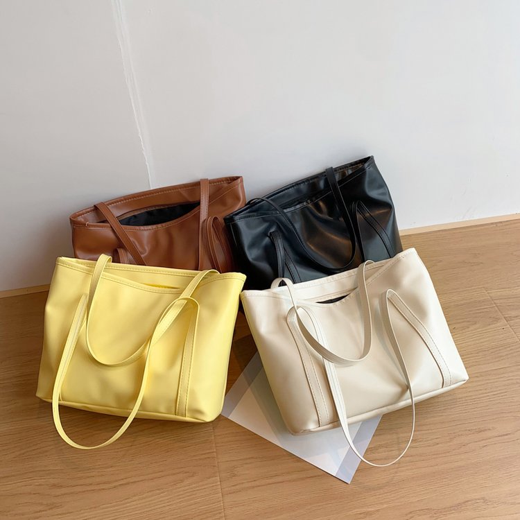 2024 New Genuine Leather Women's Bag Tote Bag Summer Hand-held Large Bag Cowhide Work Commuting Shoulder Bag Women's Large Capacity