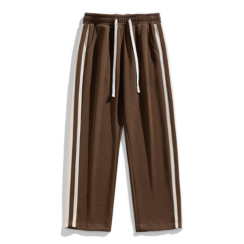 Hong Kong style casual pants for men, loose straight leg mopping pants and sweatpants