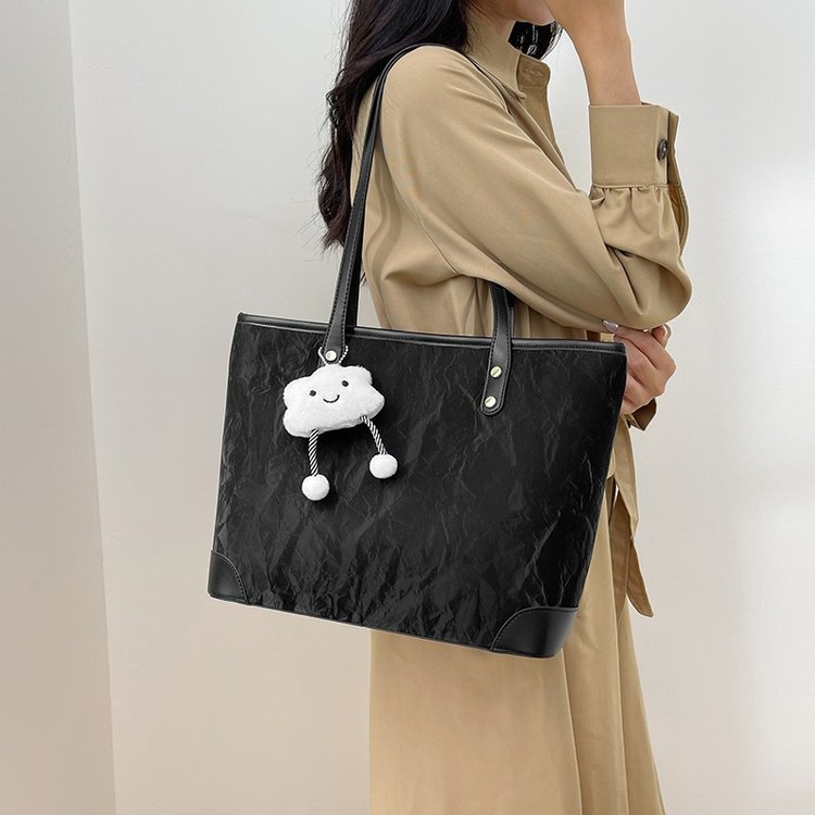 Simple Tote Bag New Fashion Trend Women's Shoulder Bag Casual Versatile Bag Women's Soft Leather Bag Work Bag