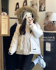 New thickened design loose workwear parka cotton casual all-match jacket