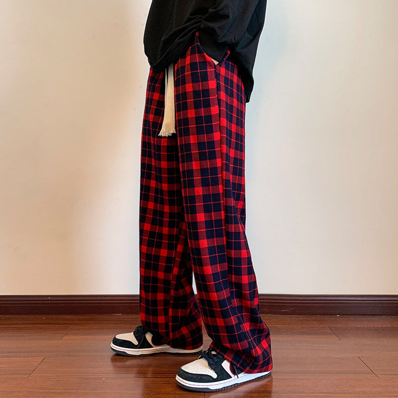 Autumn Hong Kong style wide-leg pants for teenagers, versatile Korean style loose straight pants