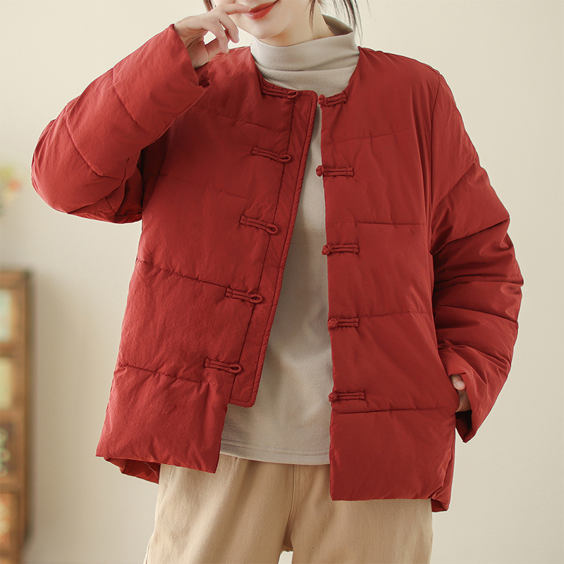 New Year's Red National Style Cotton Clothes Women's Winter New Cotton Jackets Retro Thickened Cotton Clothes Short Jackets