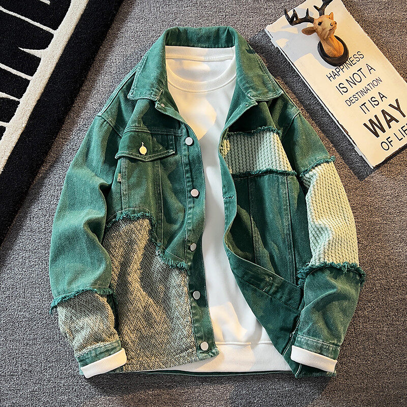 American fashion brand design niche patchwork casual work jacket