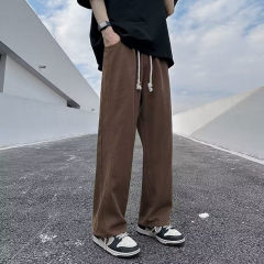 Spring and Autumn New Style Washed Solid Color Versatile Loose Straight Casual Jeans