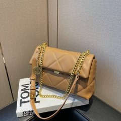 High-end texture bag for women spring and summer 2024 new trendy fashion rhombus chain bag for women niche single shoulder crossbody bag