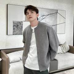 Knitted cardigan men's Korean style casual solid color simple versatile sweater jacket for men spring autumn winter