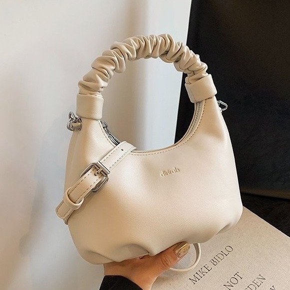 Niche design pleated portable cloud bag women's bag 2024 new fashion versatile crossbody bag texture manufacturer wholesale
