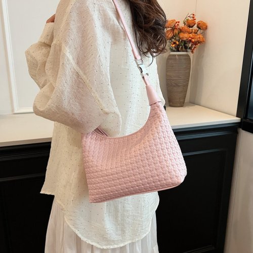 Hand-carrying fashionable pea bag for women 2024 summer Korean version simple versatile shoulder bag texture crossbody bag for women