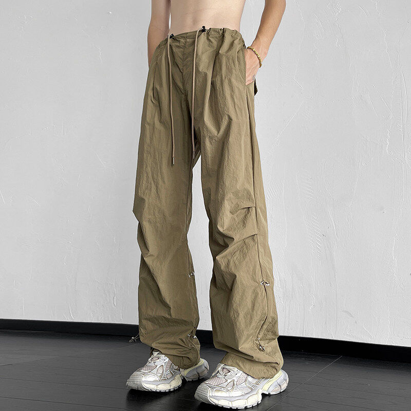 Special batch of 40 no price difference American street handsome large size paratrooper pants men's casual drawstring floor mopping pants