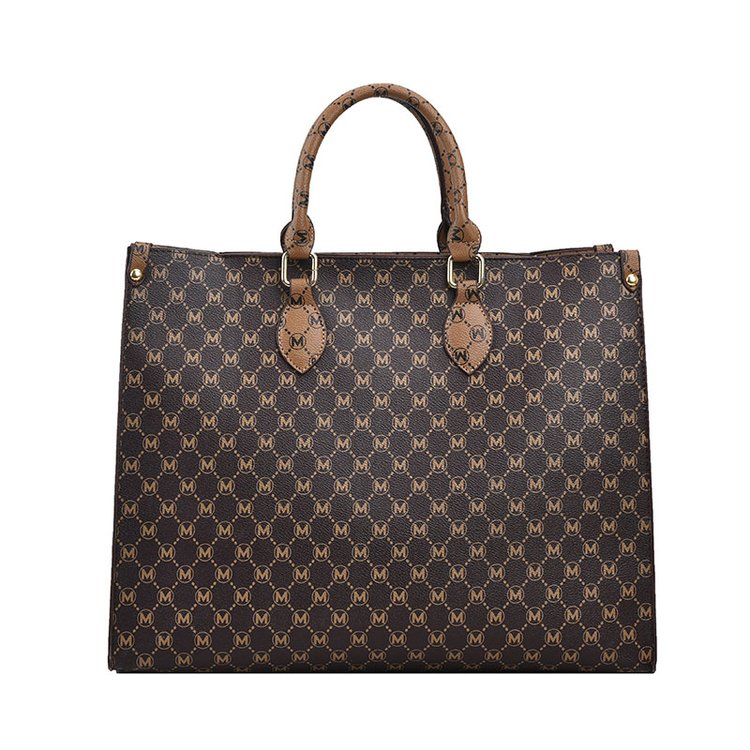 Large-capacity bag women's bag new fashion commuter European and American retro printed shoulder bag high-end tote bag