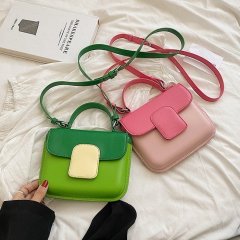 Contrast color Cambridge bag portable small square bag 2024 new niche British trend fashion single shoulder crossbody bag