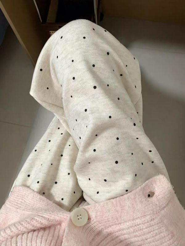 Velvet thickened polka dot glutinous rice pants for women autumn and winter high waist drape casual soft glutinous velvet wide leg pants