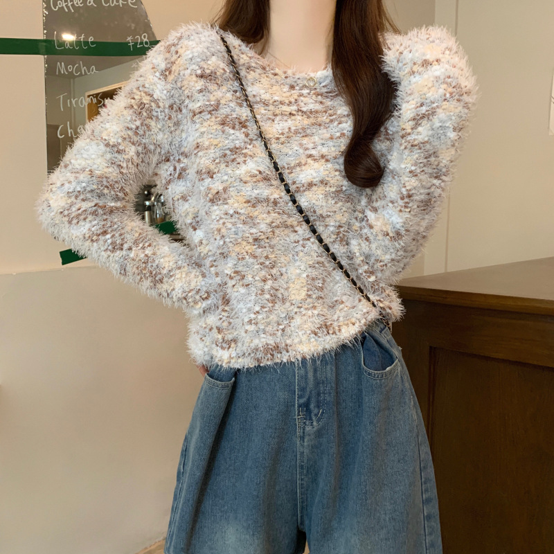 New version of Korean style lazy style colorful spring and autumn sweater