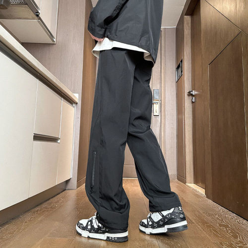 Large size waterproof straight-leg pants