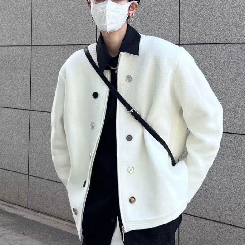 Small fresh double-breasted high-quality cardigan sweater small fragrant style knitted jacket