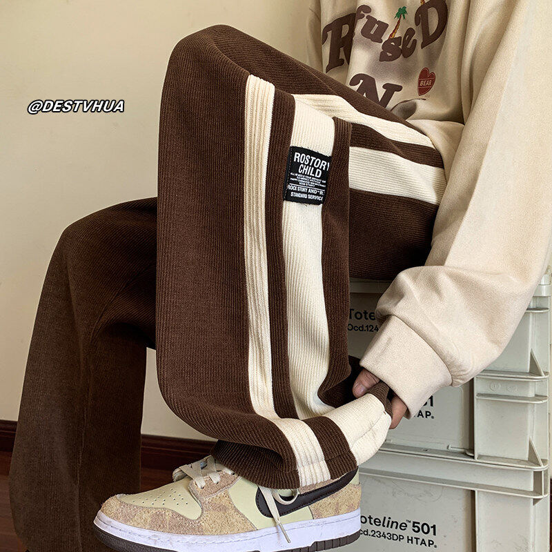 Spring new style Hong Kong style European cotton velvet large size casual pants
