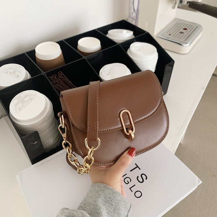 S3D Advanced Chain Small Square Bag Western Style Women's Bag 2024 New Trendy Internet Celebrity Fashion Saddle Bag Versatile Shoulder Diagonal