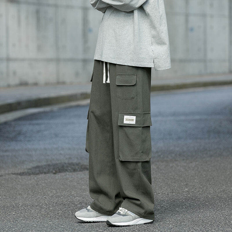 Large size high quality American high street retro Hong Kong style ins trendy brand straight work casual pants