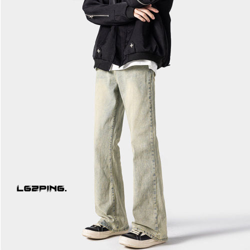 Spring new style shadowless wall large size American bootcut jeans