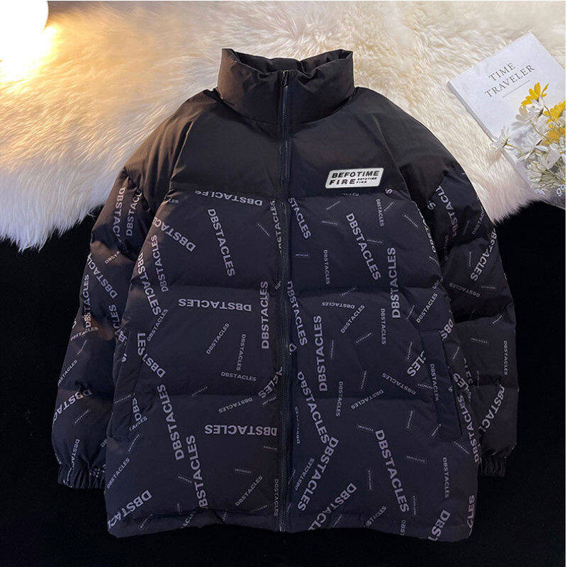 New North Face Reversible Cotton Jacket Loose and Fashionable Hong Kong Style Youth Cotton Jacket