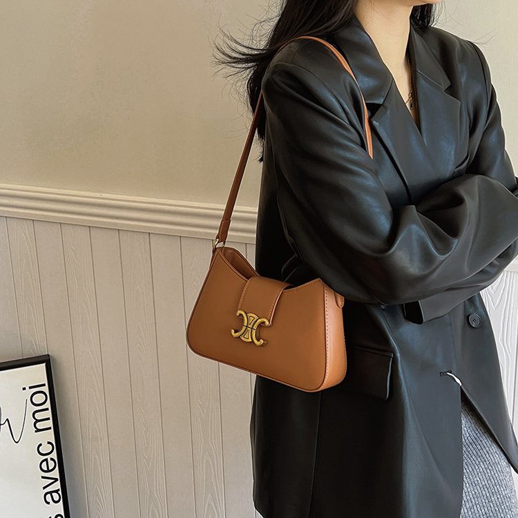 French niche small bag for women summer new high-end texture crossbody bag popular single shoulder armpit small square bag