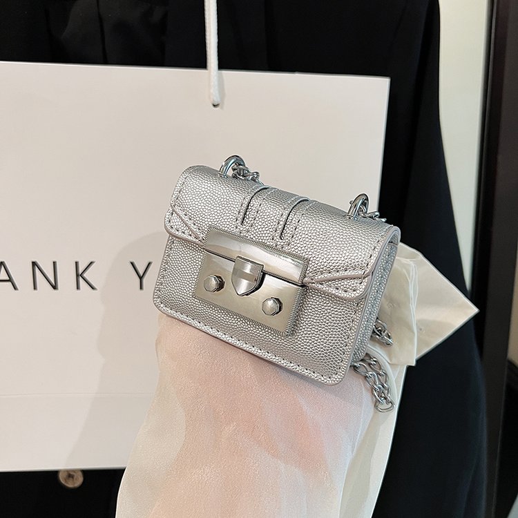 Niche fashion mini chain small bag for women new Korean style simple small square bag high-end messenger bag