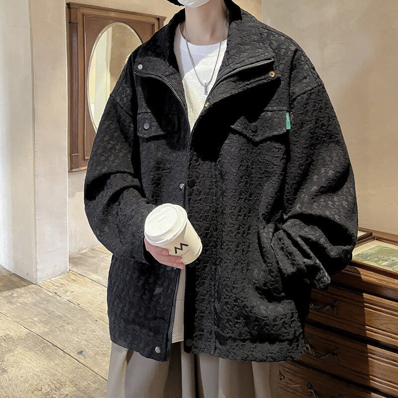 Xiaoxiangfeng American denim jacket men's loose large soap style versatile work jacket