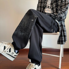 New Spring Style Interior Large Size Hong Kong Style Pineapple Plaid Printed Sweatpants