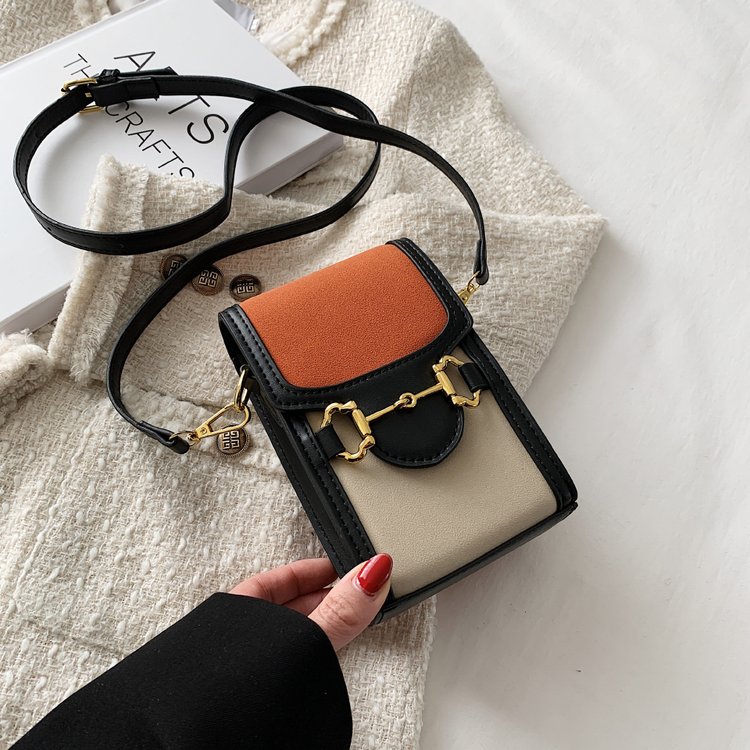 High-end mini bag for women, new trendy retro frosted mobile phone bag, internet celebrity, versatile and stylish cross-body bag