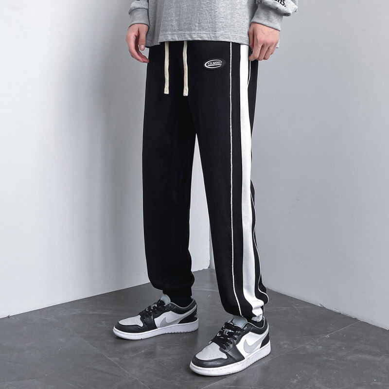 New Hong Kong style casual pants, men's sweatpants, loose nine-point pants, sports pants, men's trousers
