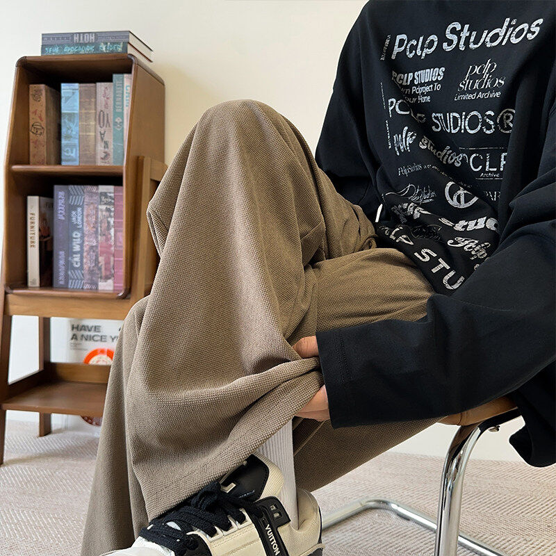 New Spring Style Interior Large Size Seaweed Striped Sweatpants