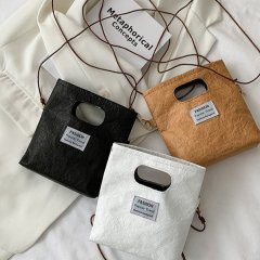 Mini crossbody bag for women summer popular new fashion ins niche fashion versatile kraft paper mobile phone bag