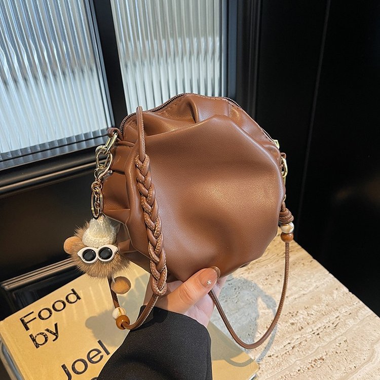 Autumn and winter retro cross-body round bag mini bag for girls 2024 new niche coin purse cute key bag